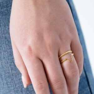 Linked Grace Ring Goud
