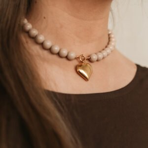 Bubble Ketting beige