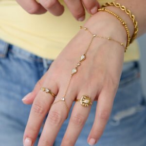 Crystal Trio Hand Chain