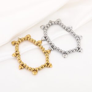 Heart Bead Stretch Bracelet