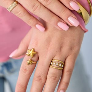 Triple Arch Crystal Ring